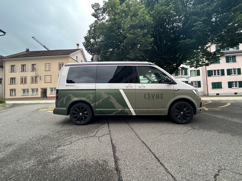 Lackschutzfolie an einem Fahrzeug