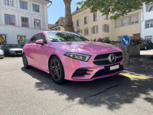 carwrap mercedes pink